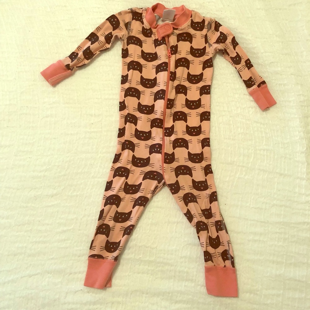 Hanna Andersson cat one piece pajamas